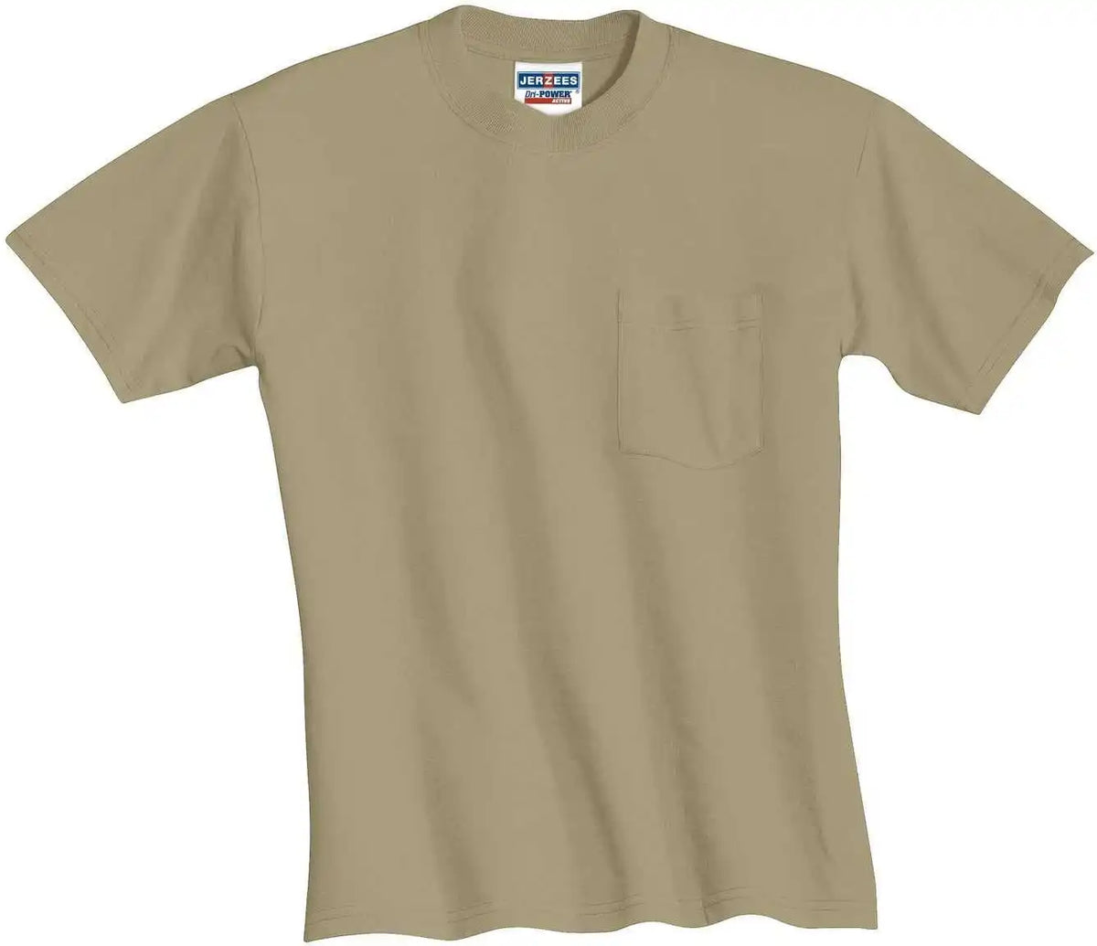 Jerzees 29mp Dri Power 50/50 Cotton/poly Pocket t Shirt Khaki