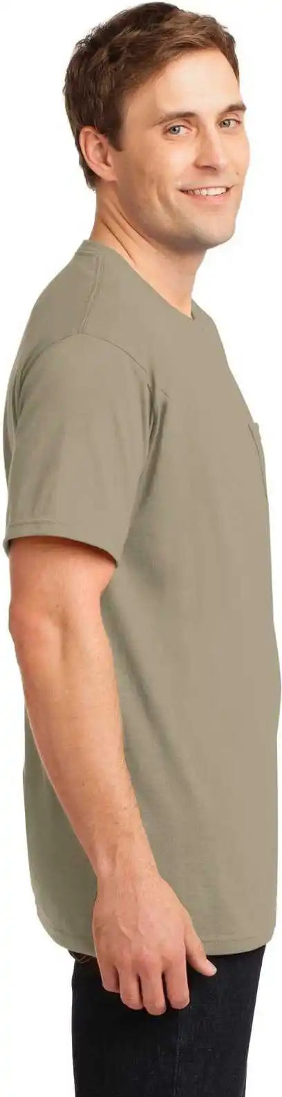 Jerzees 29mp Dri Power 50/50 Cotton/poly Pocket t Shirt Khaki