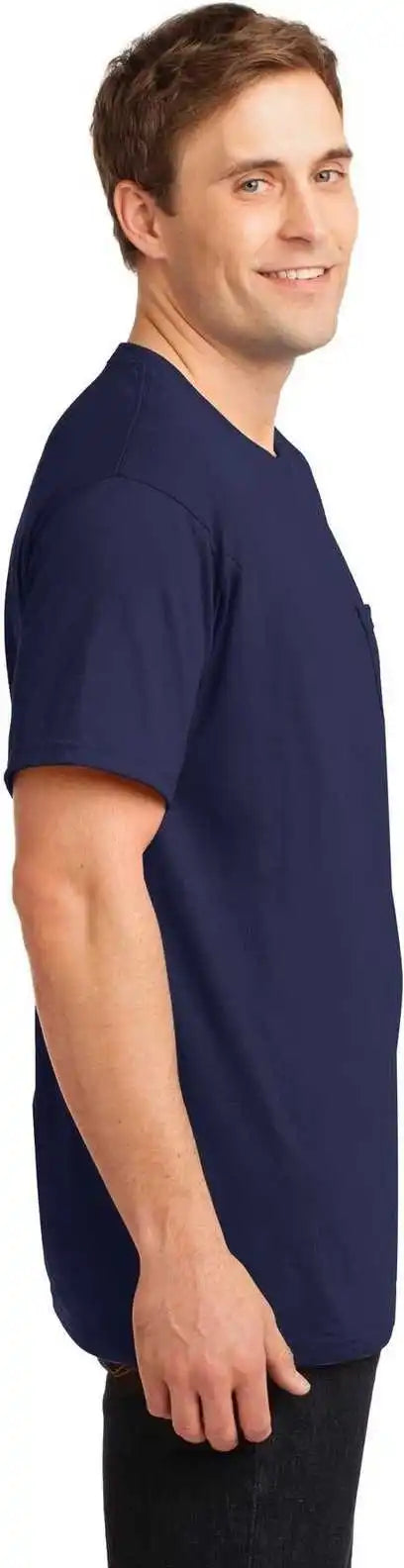 Jerzees 29mp Dri-power 50/50 Cotton/poly Pocket T-shirt - Navy