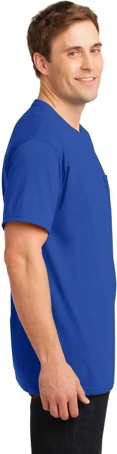 Jerzees 29mp Dri-power 50/50 Cotton/poly Pocket T-shirt - Royal
