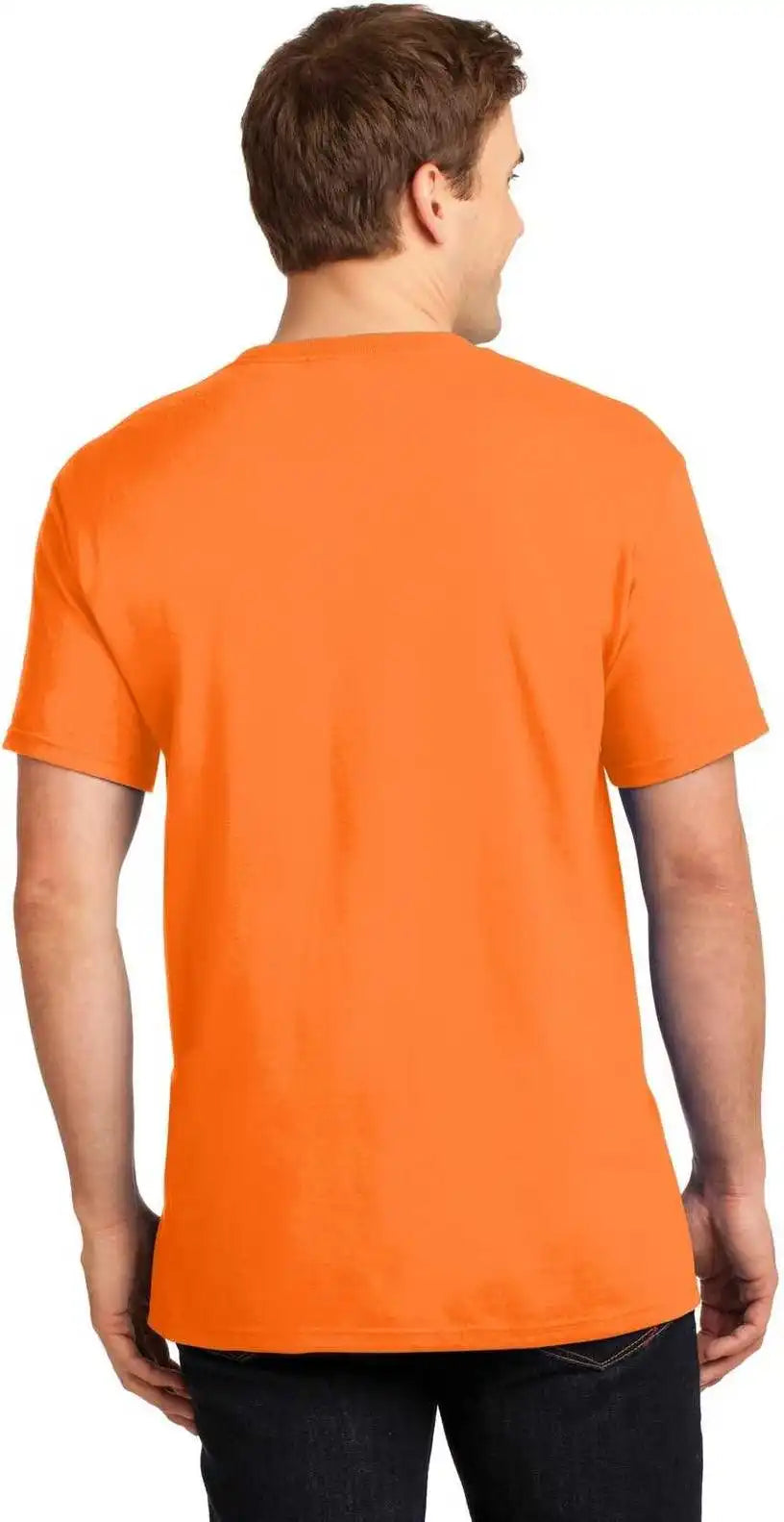 Jerzees 29mp Dri-power 50/50 Cotton/poly Pocket T-shirt - Safety Orange