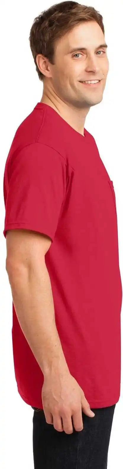 Jerzees 29mp Dri-power 50/50 Cotton/poly Pocket T-shirt - True Red