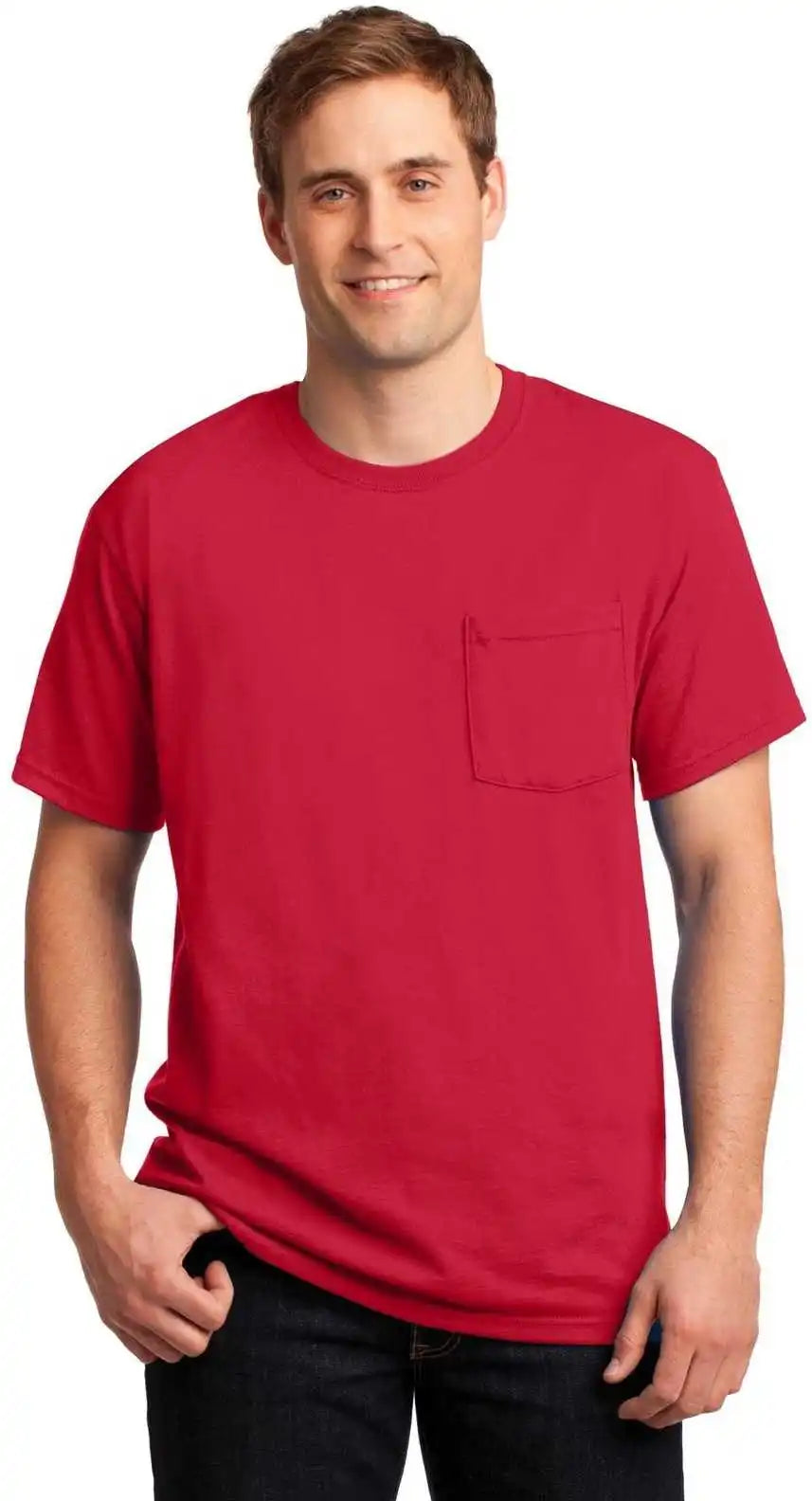 Jerzees 29mp Dri Power 50/50 Cotton/poly Pocket t Shirt True Red