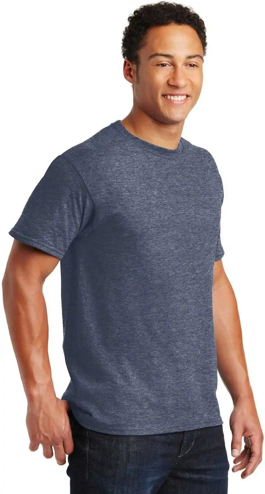 Jerzees 29mr Dri Power Active 50/50 Cotton/poly t Shirt Vintage Heather Navy