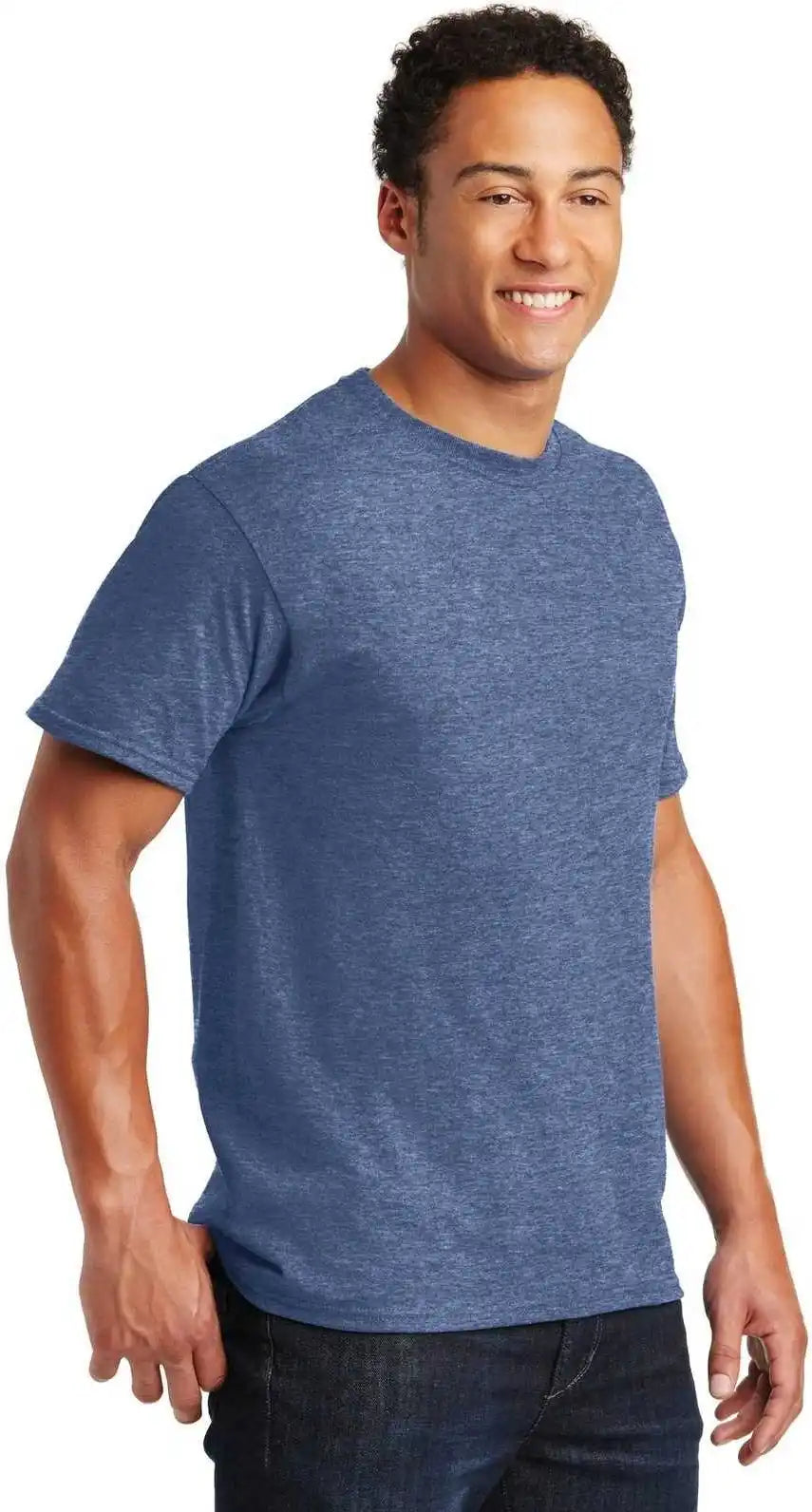Jerzees 29mr Dri-power Active 50/50 Cotton/poly T-shirt - Vintage Heather Blue