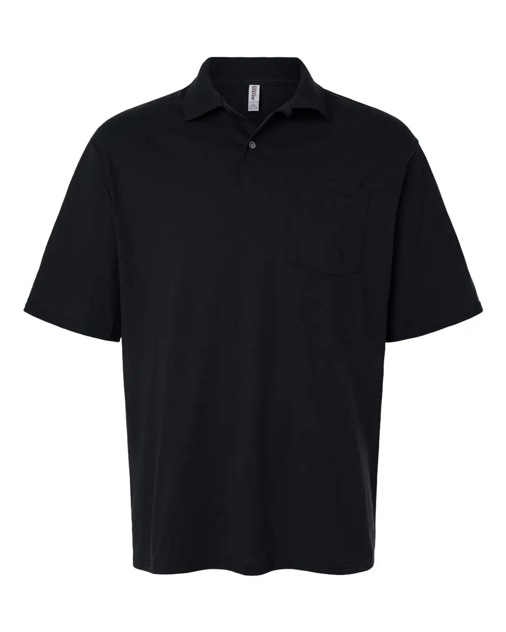 Jerzees 436mp Dri-power Polo with Pocket - Black