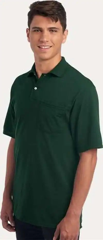 Jerzees 436mp Dri-power Polo with Pocket - Forest Green