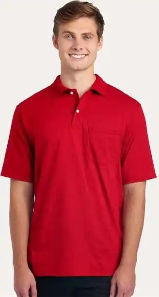 Jerzees 436mp Dri Power Polo with Pocket True Red