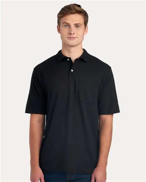 Jerzees 436mp Dri-power® Polo with Pocket - Black