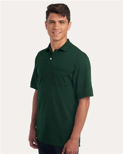 Jerzees 436mp Dri-power® Polo with Pocket - Forest Green