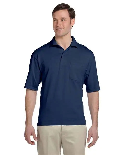 Jerzees 436mp Dri-power® Polo with Pocket - J. Navy