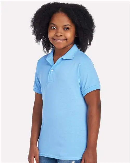 Jerzees 437k Youth Dri-power® Polo - Light Blue