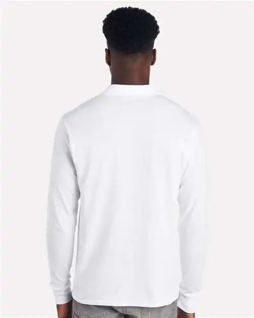Jerzees 437lr Dri-power Long Sleeve Polo - White