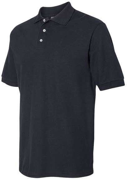 Jerzees 443m 100% Ringspun Cotton Piqu Polo - Black
