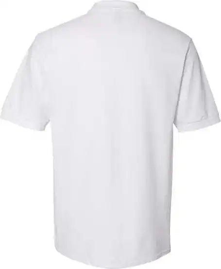 Jerzees 443m 100% Ringspun Cotton Piqu Polo White