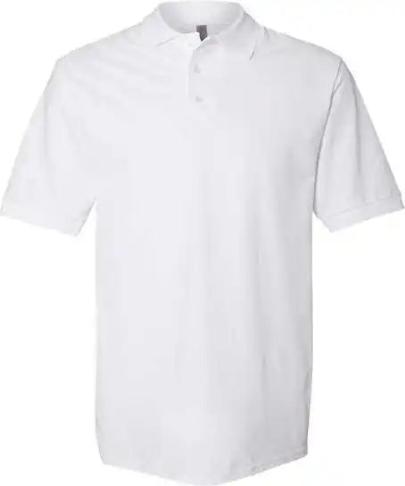 Jerzees 443m 100% Ringspun Cotton Piqu Polo - White