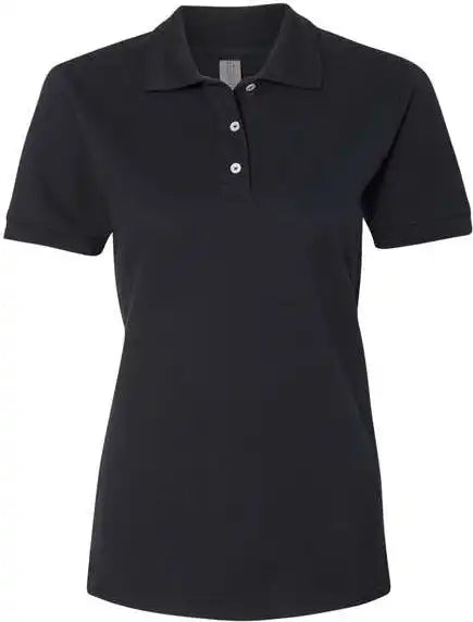 Jerzees 443w Women’s 100% Ringspun Cotton Piqu Polo Black