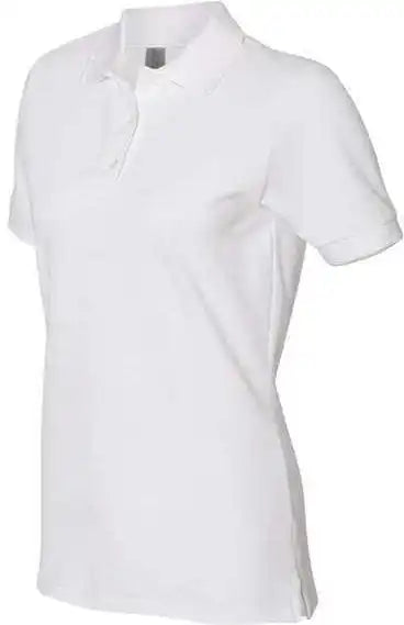 Jerzees 443w Women’s 100% Ringspun Cotton Piqu Polo White
