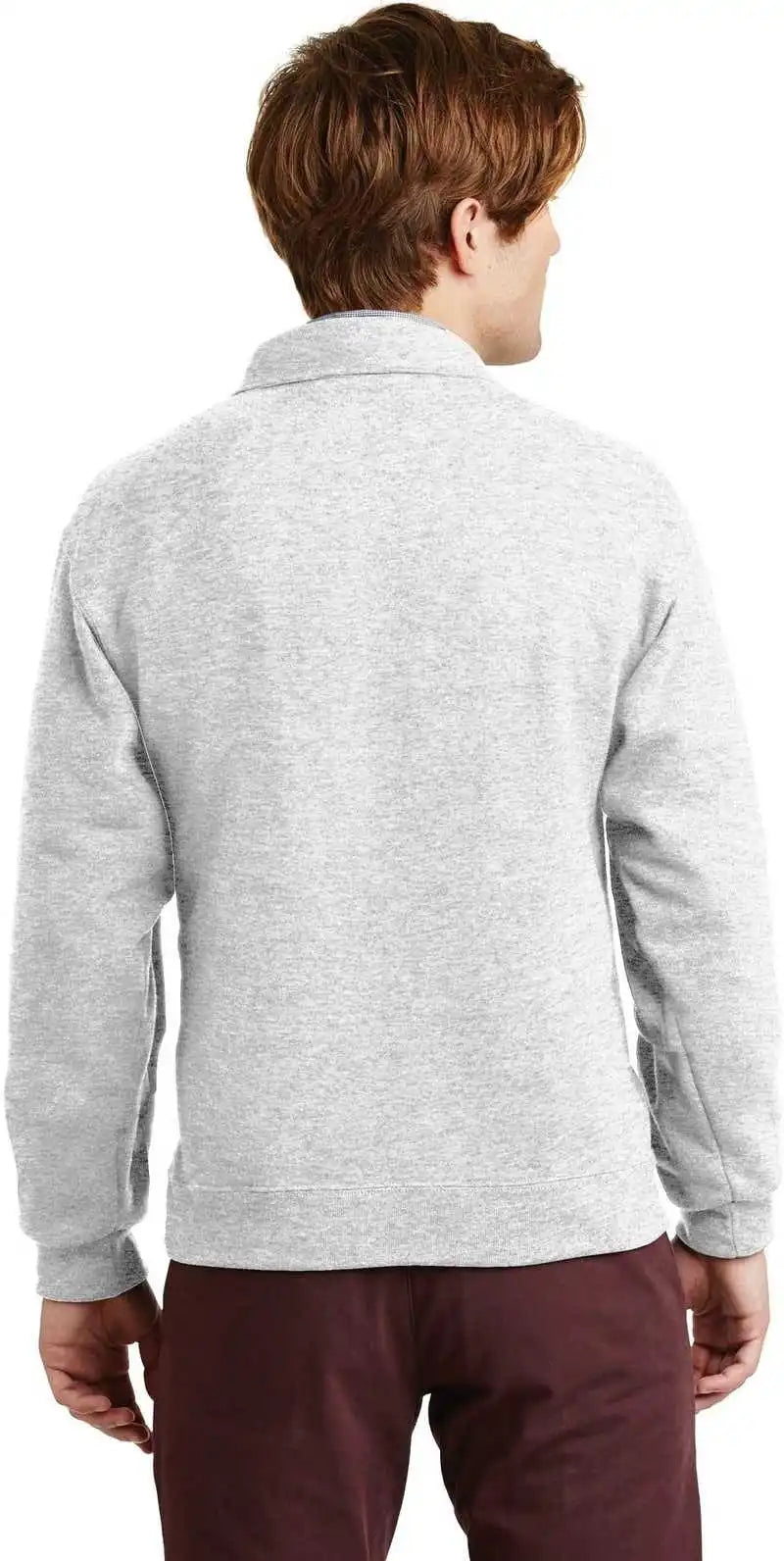 Jerzees 4528m Super Sweats Nublend 1/4 Zip Sweatshirt with Cadet Collar Ash
