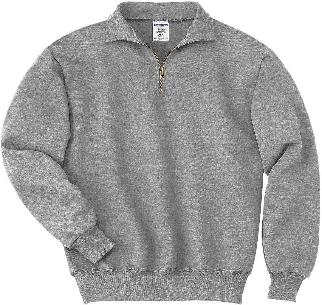 Jerzees 4528m Super Sweats Nublend 1/4 Zip Sweatshirt with Cadet Collar Oxford