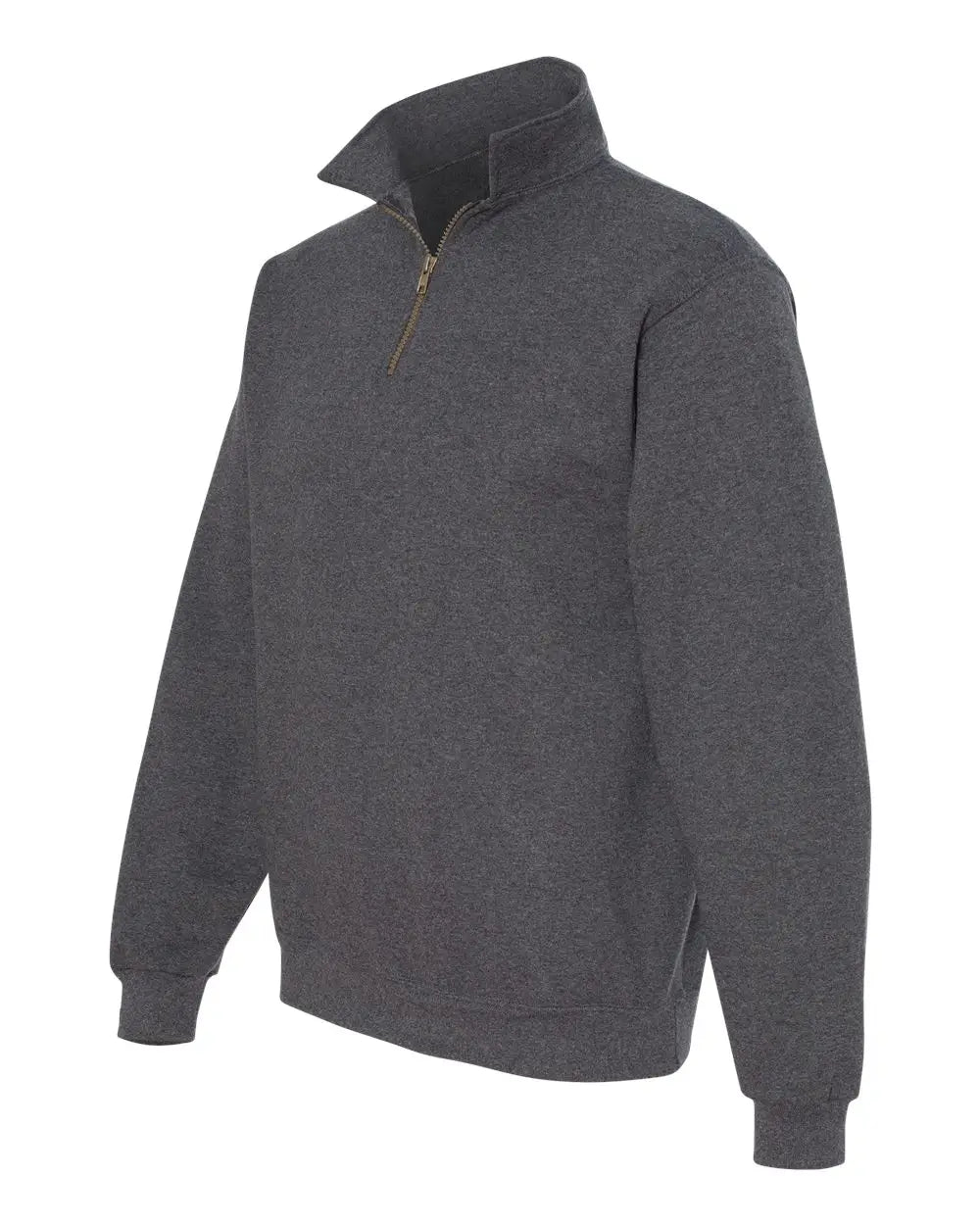 Jerzees 4528mr Super Sweats Nublend Quarter-zip Cadet Collar Sweatshirt - Black Heather