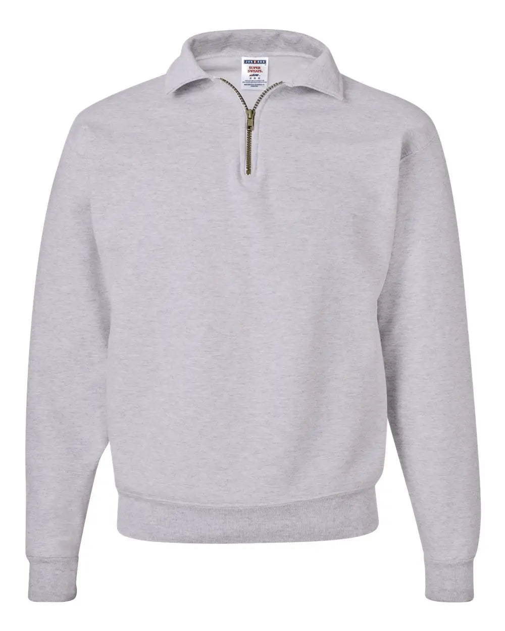 Jerzees 4528mr Super Sweats Nublend Quarter-zip Cadet Collar Sweatshirt - Ash