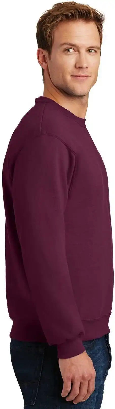 Jerzees 4662m Super Sweats Nublend Crewneck Sweatshirt - Maroon