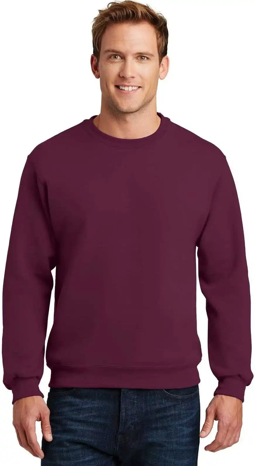 Jerzees 4662m Super Sweats Nublend Crewneck Sweatshirt - Maroon