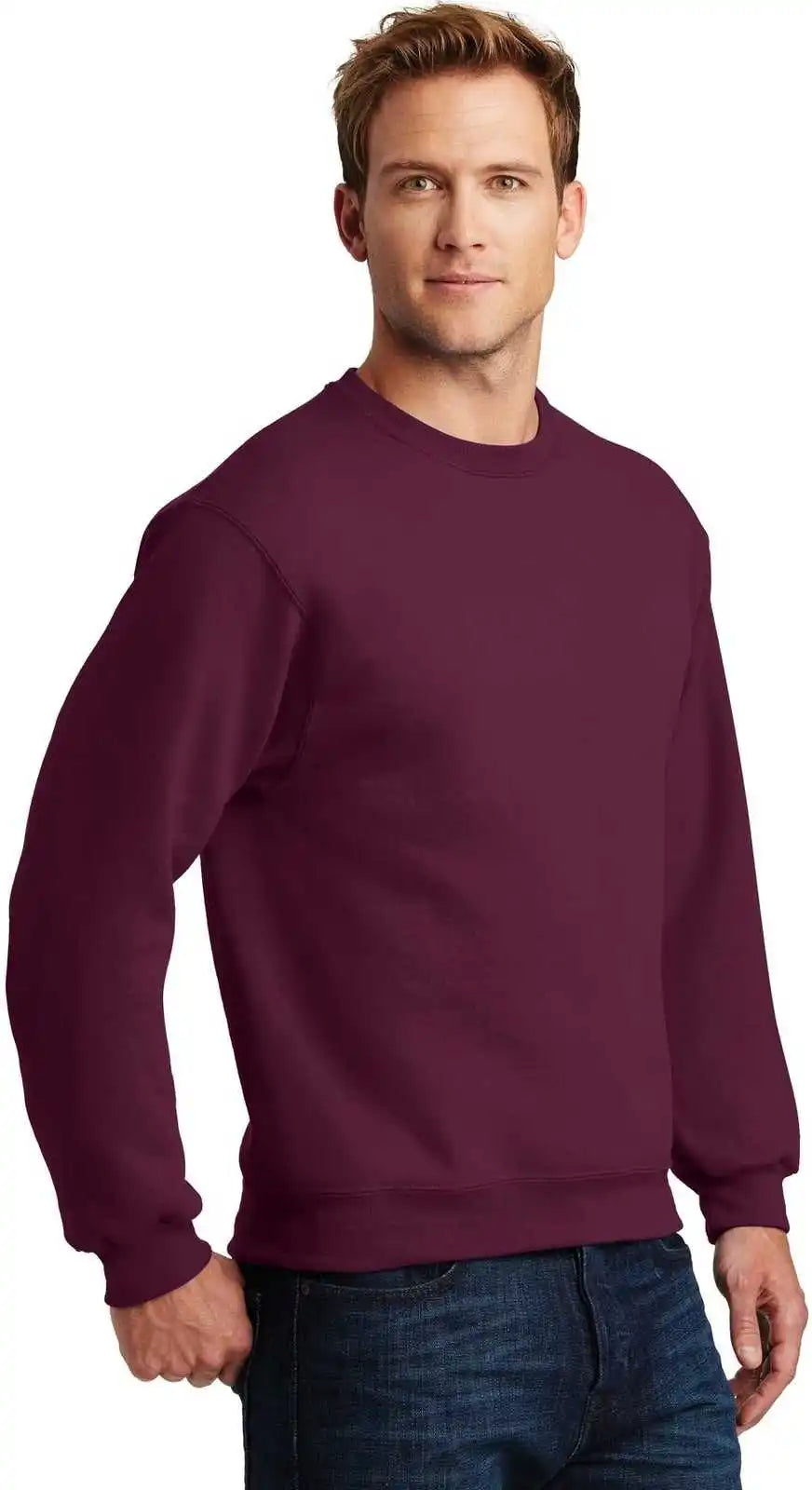 Jerzees 4662m Super Sweats Nublend Crewneck Sweatshirt - Maroon