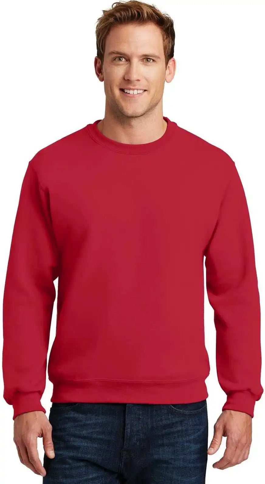 Jerzees 4662m Super Sweats Nublend Crewneck Sweatshirt - True Red