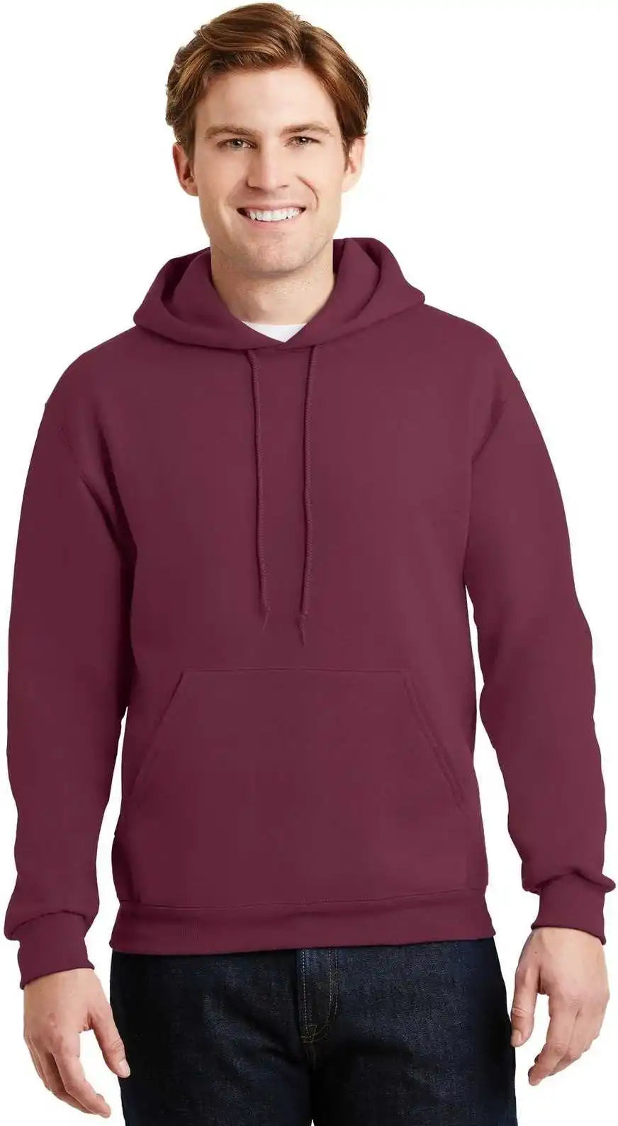 Jerzees 4997m Super Sweats Nublend Pullover Hooded Sweatshirt - Maroon