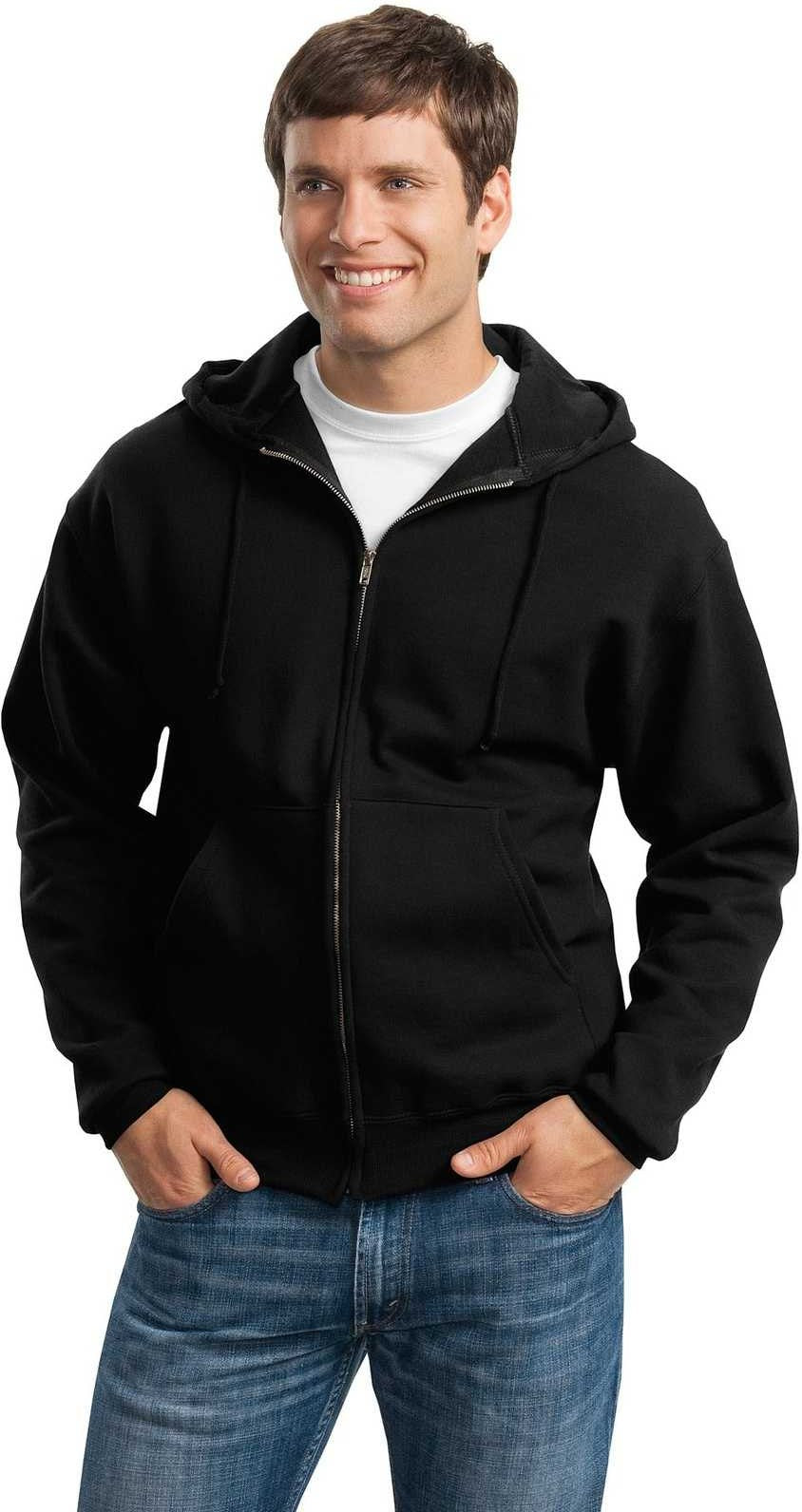 Jerzees 4999m Super Sweats Nublend Full-zip Hooded Sweatshirt - Black