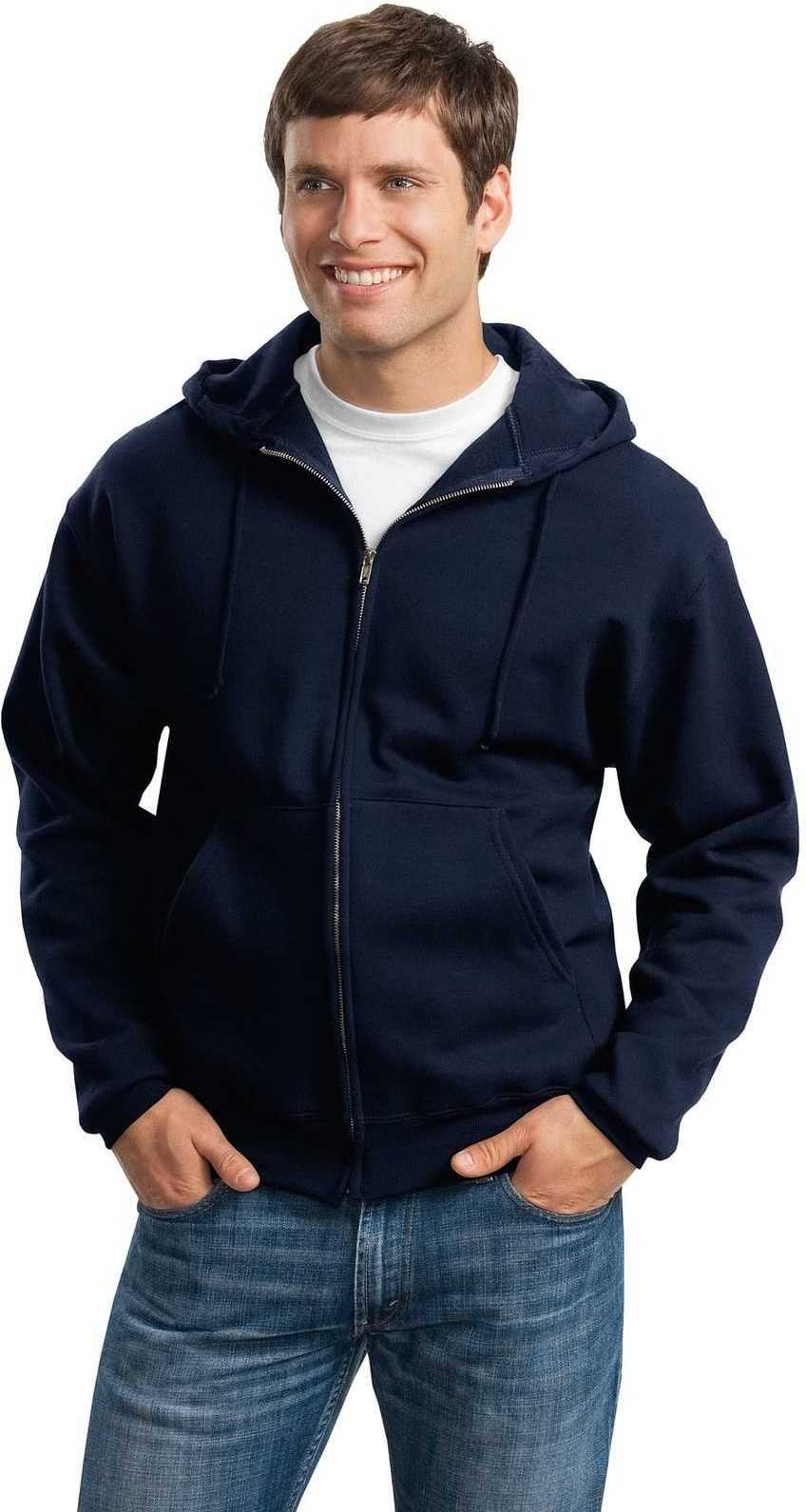 Jerzees 4999m Super Sweats Nublend Full-zip Hooded Sweatshirt - Navy