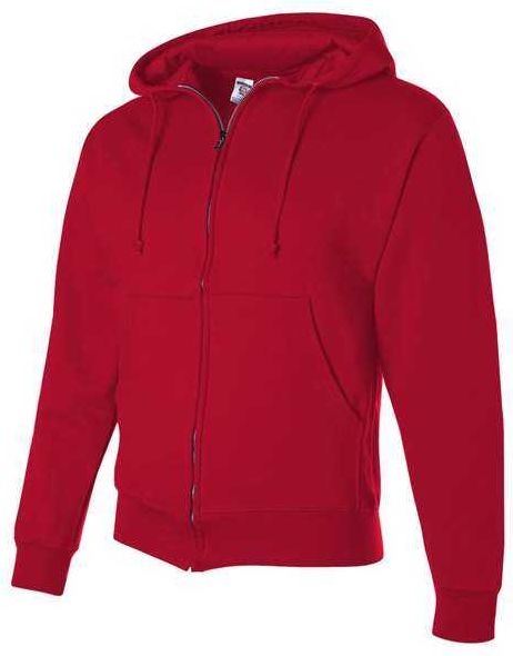 Jerzees 4999mr Super Sweats Nublend Full-zip Hooded Sweatshirt - True Red