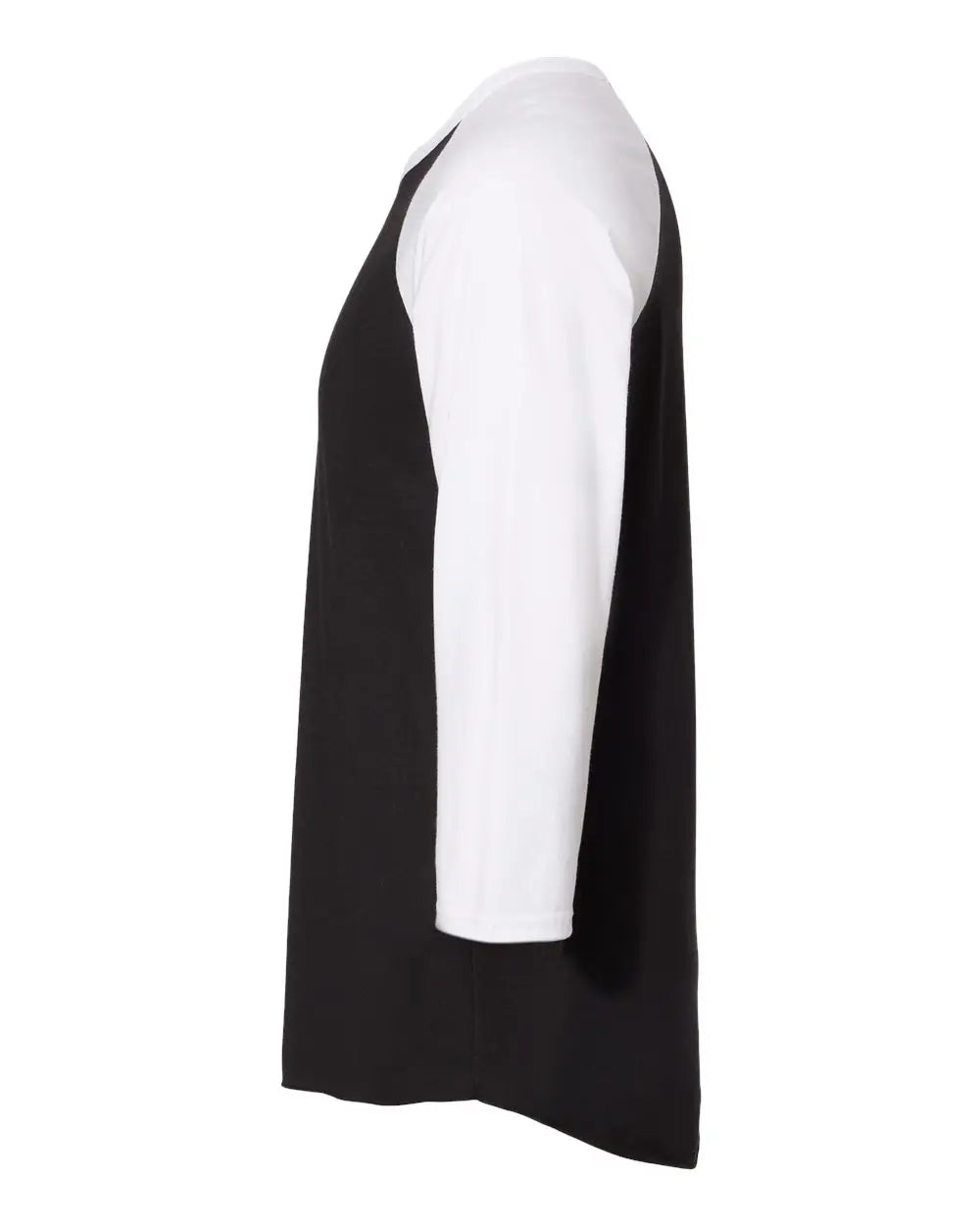 Jerzees 560rr Premium Blend Ringspun Three-quarter Sleeve Raglan Baseball T-shirt - Black Ink White