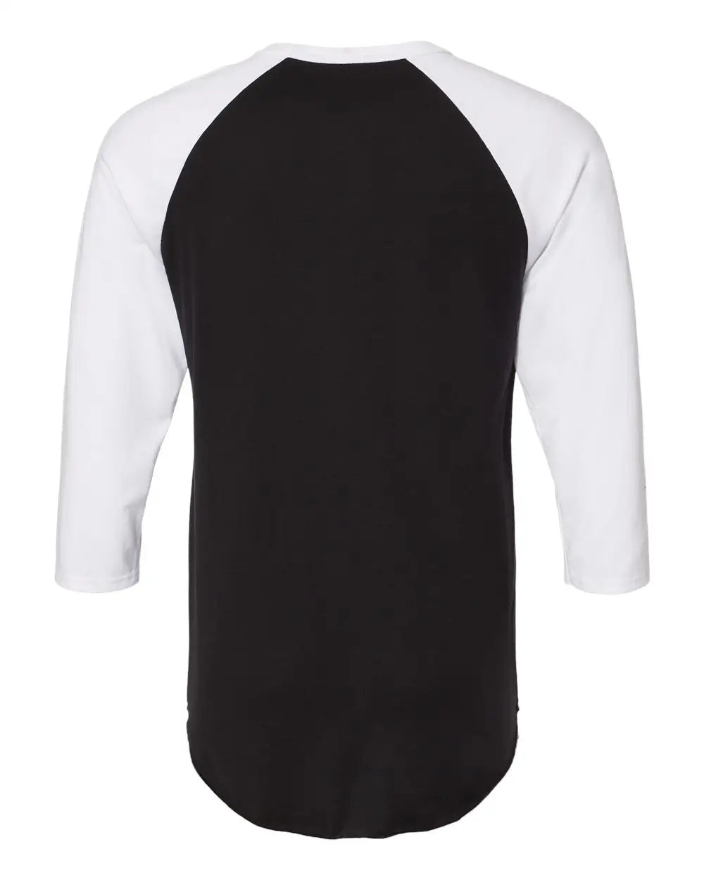 Jerzees 560rr Premium Blend Ringspun Three-quarter Sleeve Raglan Baseball T-shirt - Black Ink White