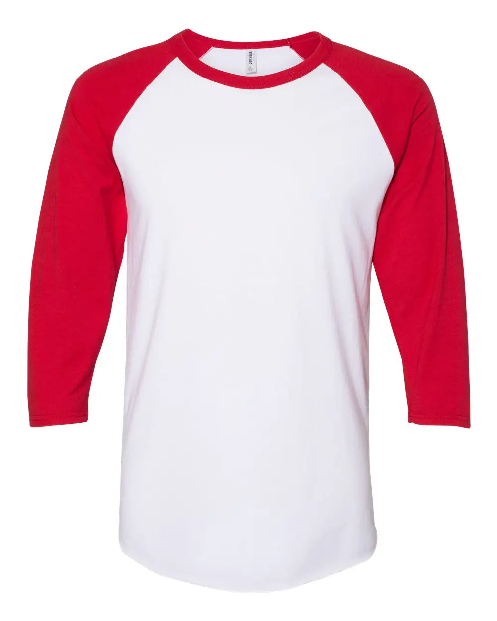 Jerzees 560rr Premium Blend Ringspun Three-quarter Sleeve Raglan Baseball T-shirt - White True Red - s
