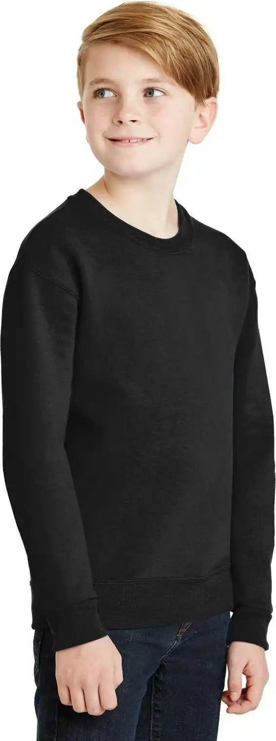 Jerzees 562b Youth Nublend Crewneck Sweatshirt Black