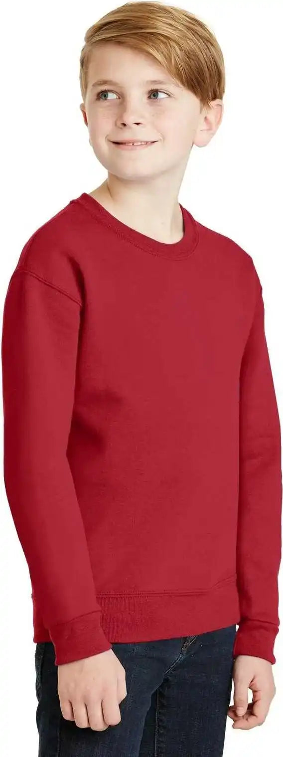Jerzees 562b Youth Nublend Crewneck Sweatshirt True Red