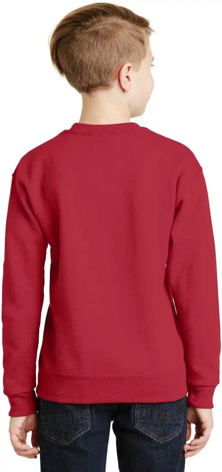 Jerzees 562b Youth Nublend Crewneck Sweatshirt True Red