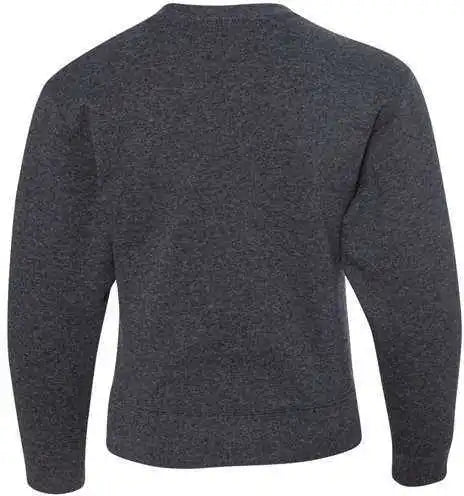 Jerzees 562br Nublend Youth Crewneck Sweatshirt Black Heather