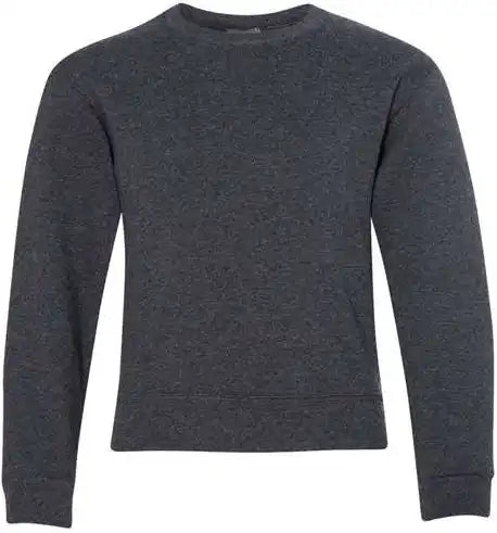 Jerzees 562br Nublend Youth Crewneck Sweatshirt Black Heather