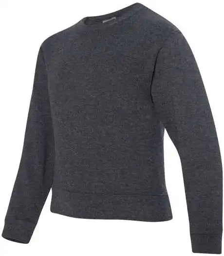 Jerzees 562br Nublend Youth Crewneck Sweatshirt Black Heather