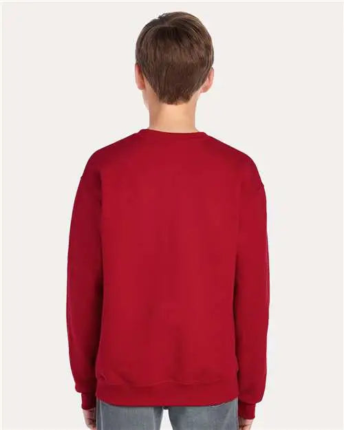 Jerzees 562br Nublend Youth Crewneck Sweatshirt - True Red