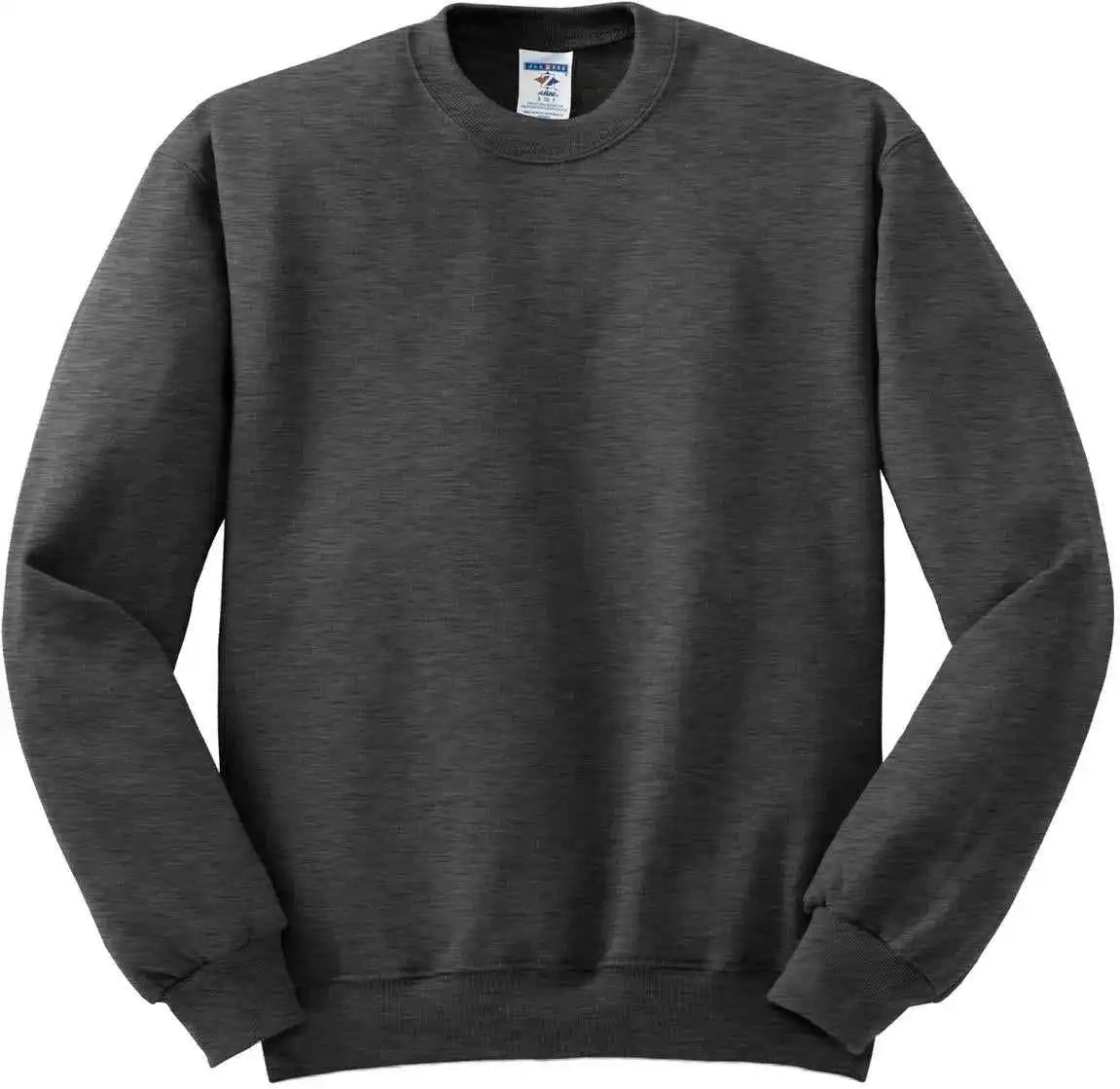 Jerzees 562mr Nublend Crewneck Sweatshirt - Black Heather