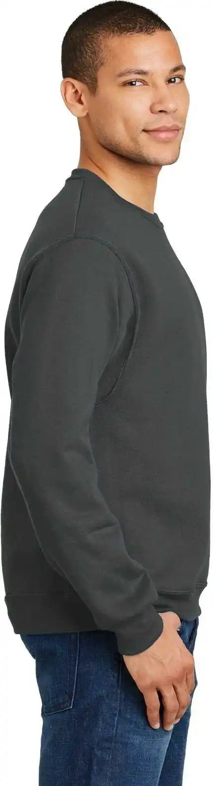 Jerzees 562mr Nublend Crewneck Sweatshirt Charcoal Gray
