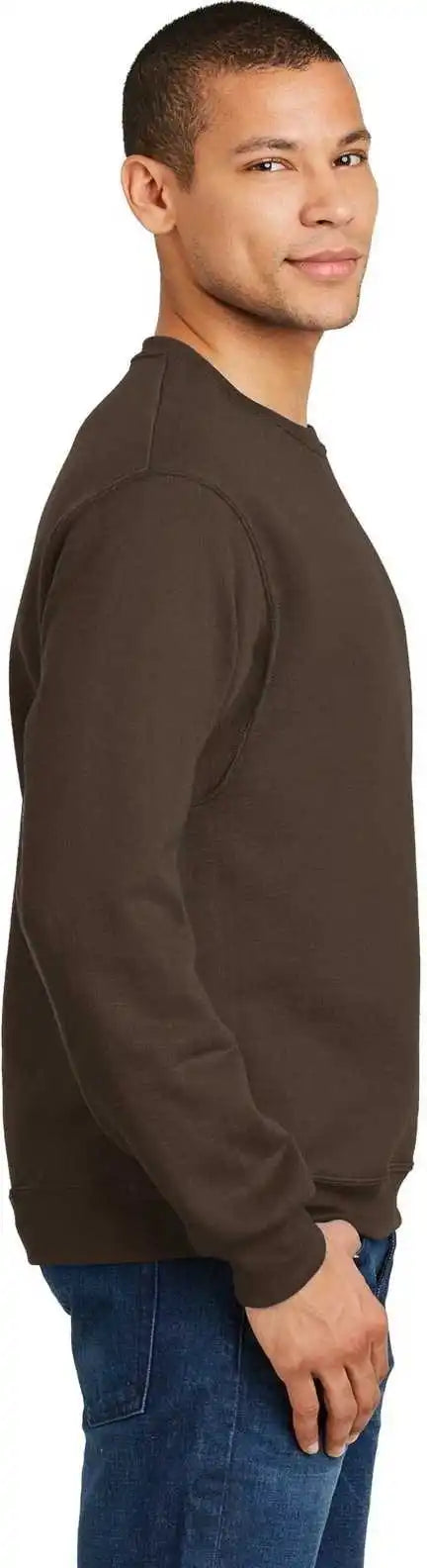 Jerzees 562mr Nublend Crewneck Sweatshirt - Chocolate