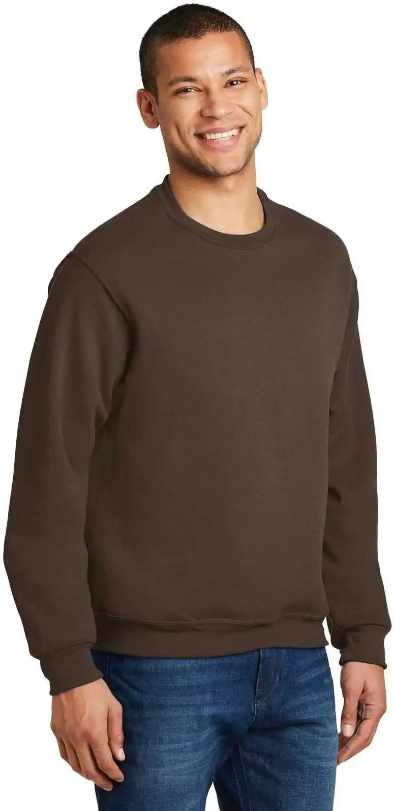 Jerzees 562mr Nublend Crewneck Sweatshirt - Chocolate