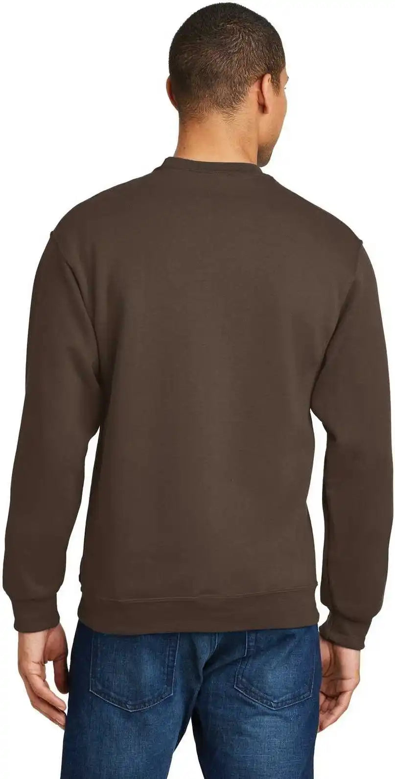Jerzees 562mr Nublend Crewneck Sweatshirt - Chocolate