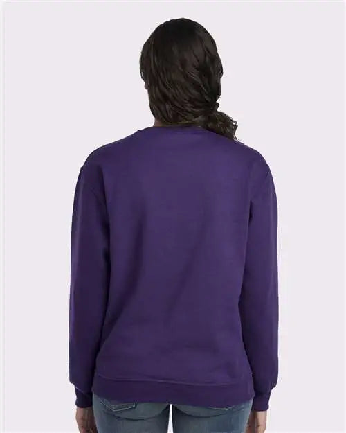 Jerzees 562mr Nublend Crewneck Sweatshirt - Deep Purple